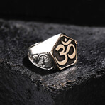 Engraved Design Ring // Oxidized Silver (9)