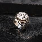 Ivy Design Silver Men's Ring // Oxidized Silver (9)