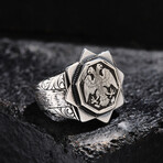 Double-Headed Eagle Design Ring // Oxidized Silver (9)
