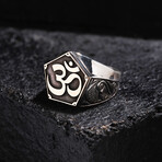 Engraved Design Ring // Oxidized Silver (9)