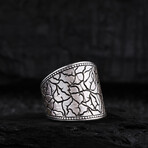 Antique Wall Design Ring // Oxidized Silver (9)