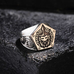 Zeus Pentagon Ring // Oxidized Silver (9)