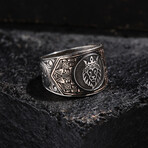 Leon King Silver Ring // Oxidized Silver (9)