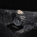 Superman Silver Men's Ring // Oxidized Silver (9)