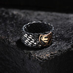 Superman Silver Men's Ring // Oxidized Silver (9)
