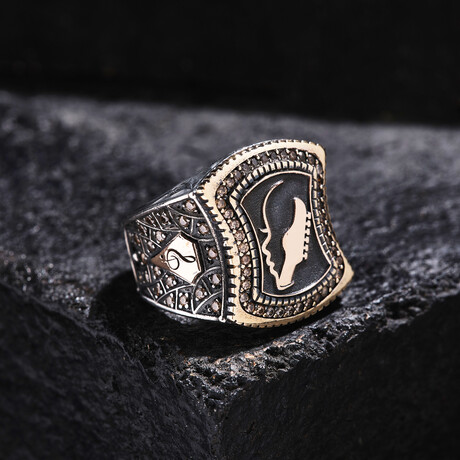 Musician Silver Design Ring // Oxidized Silver (9)