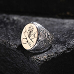 Guitar Design Silver Ring // Oxidized Silver (9)