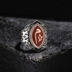 Tulip Design Ring // Oxidized Silver (9)