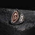 Tulip Design Ring // Oxidized Silver (9)