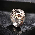 Tree of Life Design Ring // Oxidized Silver (10)