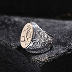 Guitar Design Silver Ring // Oxidized Silver (9)