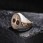 Tree of Life Design Ring // Oxidized Silver (10)