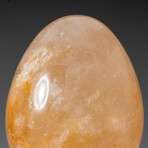 Genuine Polished Lemon Quartz 3" Egg With Acrylic Display Stand
