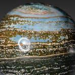 Genuine Polished Ocean Jasper 3.5" Sphere With Acrylic Display Stand