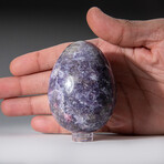 Genuine Polished Lepidolite 2.5" Egg With Acrylic Display Stand