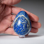 Genuine Polished Lapis Lazuli 2.5" Egg With Acrylic Display Stand