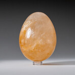 Genuine Polished Lemon Quartz 3" Egg With Acrylic Display Stand
