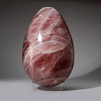 Huge Genuine Polished Rose Quartz Egg With Acrylic Display Stand // 70lb