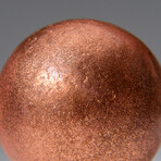 Genuine Polished Solid Copper 1.5" Sphere With Acrylic Display Stand