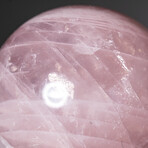 Genuine Polished Rose Quartz 3" Sphere With Acrylic Display Stand