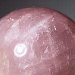 Genuine Polished Rose Quartz 3.25" Sphere With Acrylic Display Stand