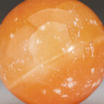 Genuine Natural Orange Selenite Crystal Sphere 2.25" With Acrylic Display Stand