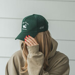 Vintage Swan Hat // Forest Green