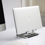 Rmour Foldable Laptop Stand // Ridge Stand (Silver)