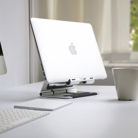 Rmour Foldable Laptop Stand // Ridge Stand (Silver)