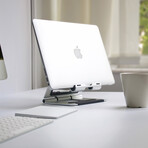 Rmour Foldable Laptop Stand // Ridge Stand (Silver)
