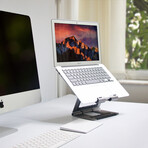 Rmour Foldable Laptop Stand // Ridge Stand (Silver)
