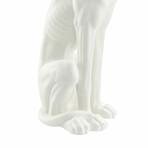 Greyhound Sculpture // Matte White