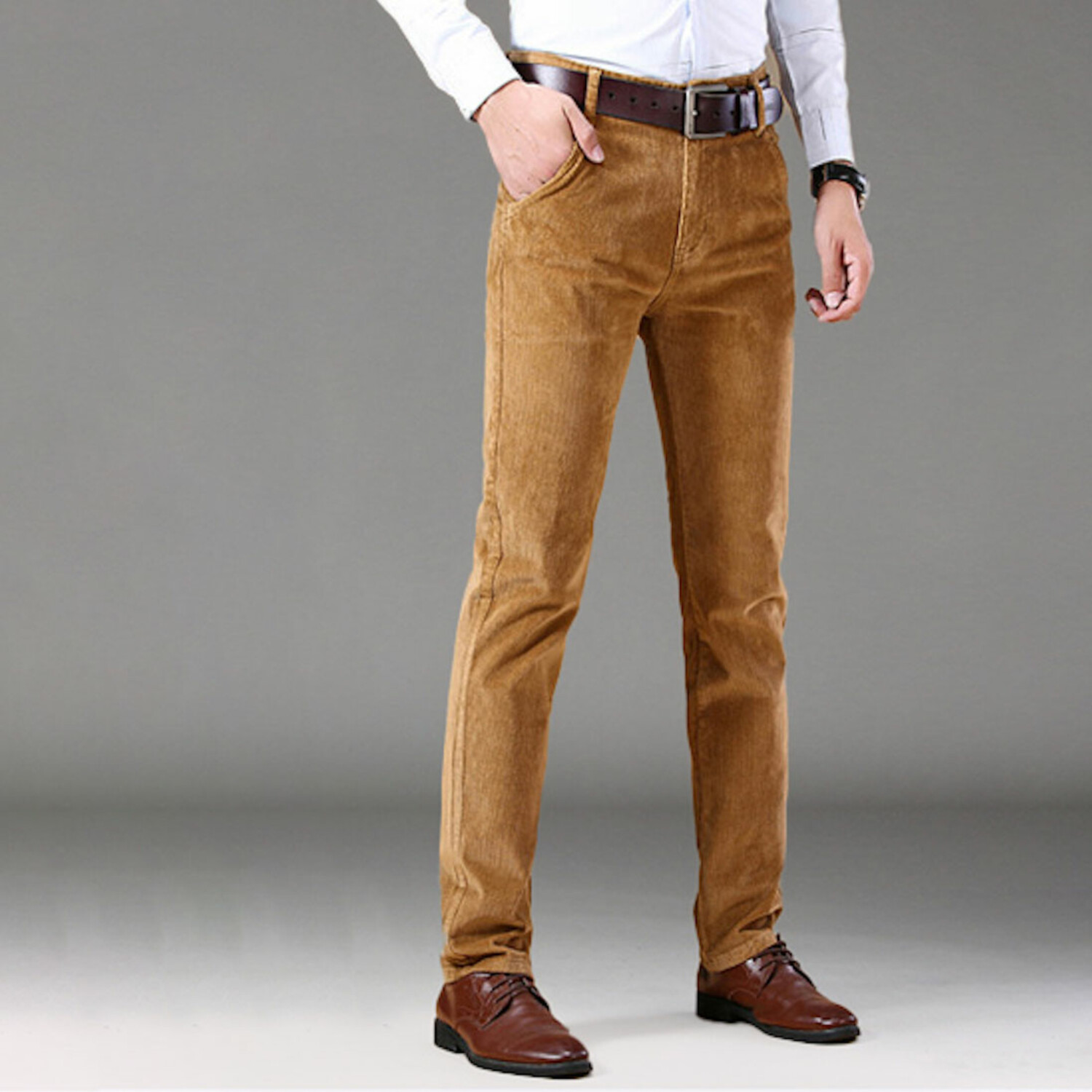 Classic Fit Stretchy Corduroy Pants // Tab (38WX34L) - Amedeo Exclusive ...