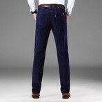 Classic Fit Stretchy Corduroy Pants // Blue (32WX32L)