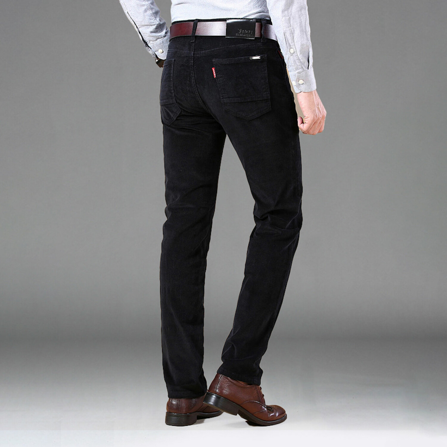 Relaxed Fit Business Casual Corduroy Pants Corduroy Pants // Black ...