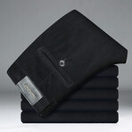 Slit Pocket Corduroy Pants // Black (38WX34L)