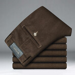 Slit Pocket Casual Corduroy Pants // Brown (32)