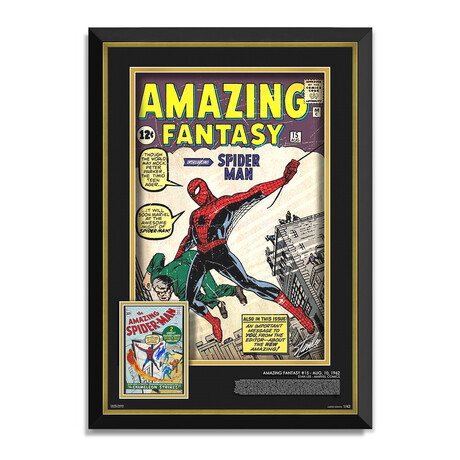 Limited Edition #1/62 Stan Lee Signed Framed Print // Spider-Man // First Comic