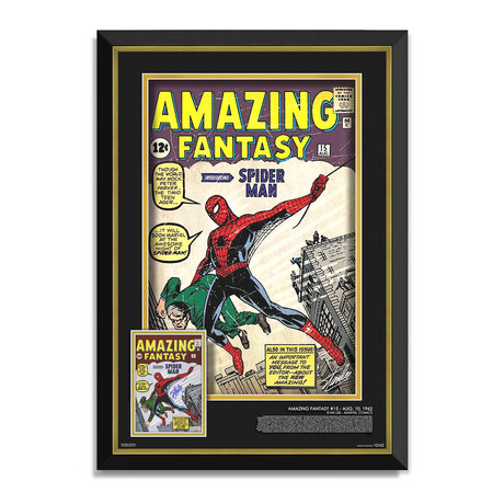 Stan Lee // Autographed + Framed Limited Edition Print // First Spider-Man Appearance 