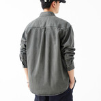 Double Pocket Button Up Jacket // Gray (XS)