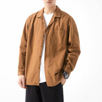 Button Up Shirt Jacket // Orange (XS)