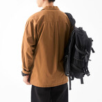 Button Up Shirt Jacket // Orange (L)