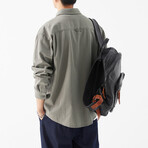 Double Pocket Button Up Shirt // Light Gray (XL)