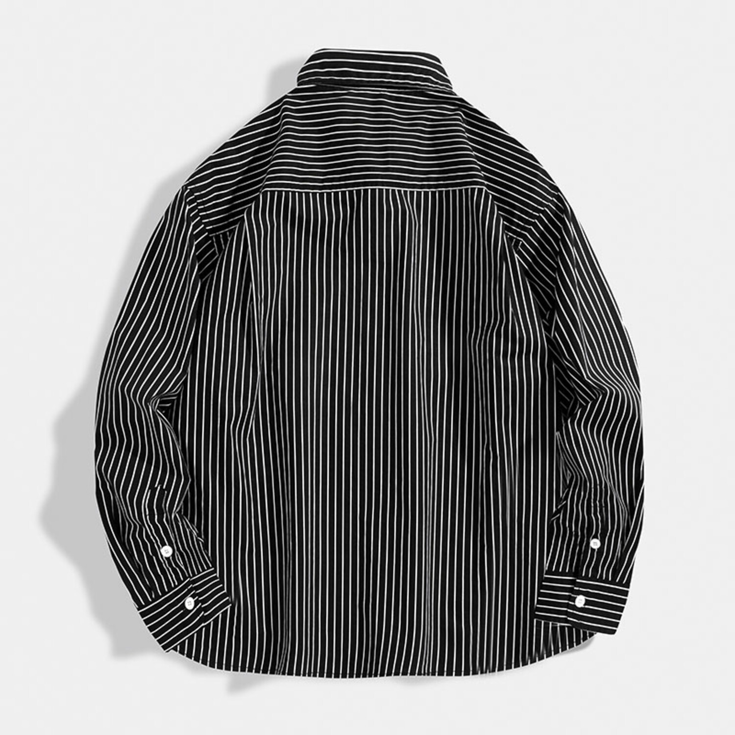 Striped Button Up Shirt // Black + White (L) - ATOM Button Up Shirts ...