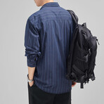 Thin Striped Button Up Shirt // Blue (S)