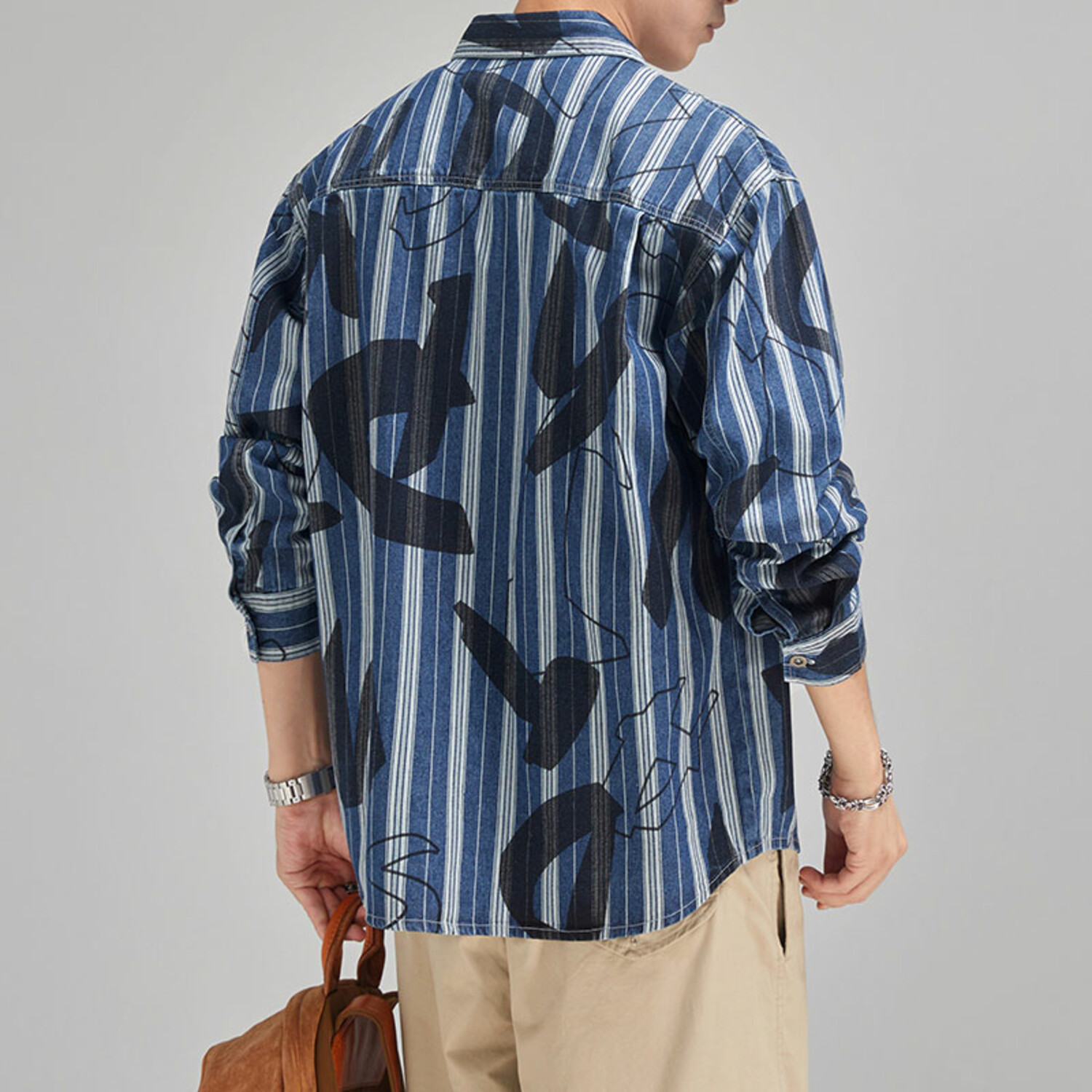 Patterned Button Up Jacket // Blue (S) - ATOM Button Up Shirts - Touch ...