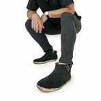 Slipper Boot Natural Rubber Sole  // Black (Euro: 43)