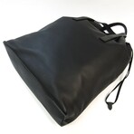 Taiga Leather Bucket Tote Bag // Noir // Pre-Owned