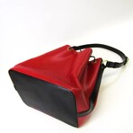 Epi Leather Shoulder Bag // Red + Black // Pre-Owned