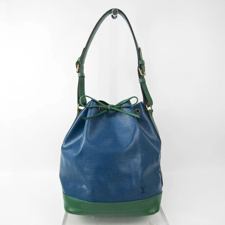 Epi Leather Shoulder Bag // Borneo Green + Toledo Blue // Pre-Owned